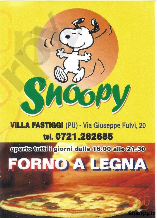 SNOOPY Pesaro menù 1 pagina
