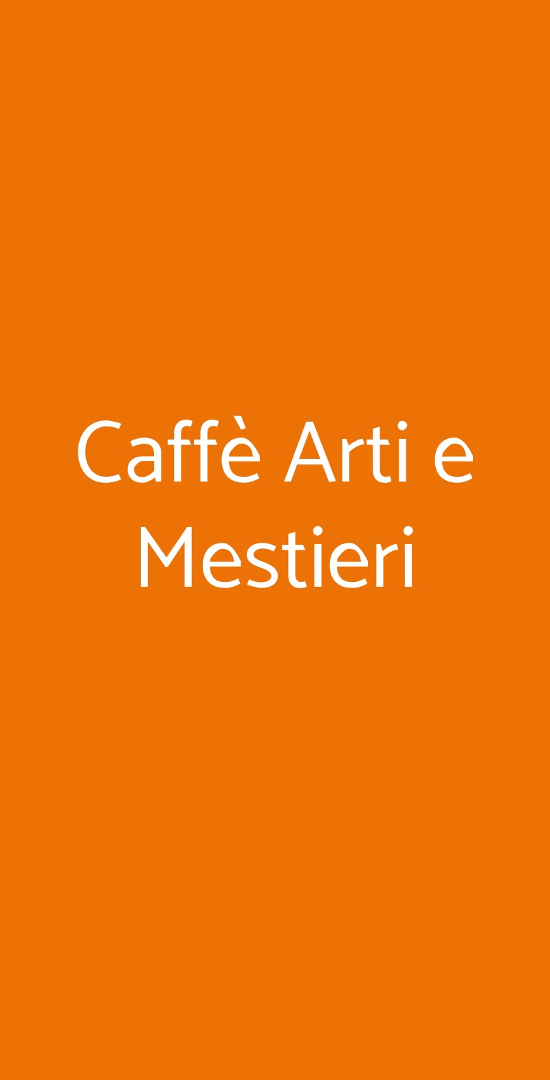 Caffè Arti e Mestieri Reggio Emilia menù 1 pagina