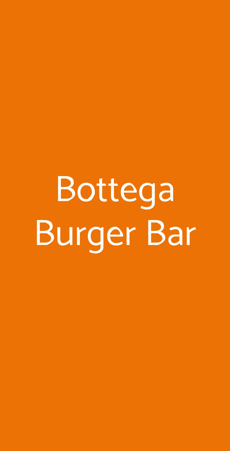 Bottega Burger Bar Reggio Emilia menù 1 pagina