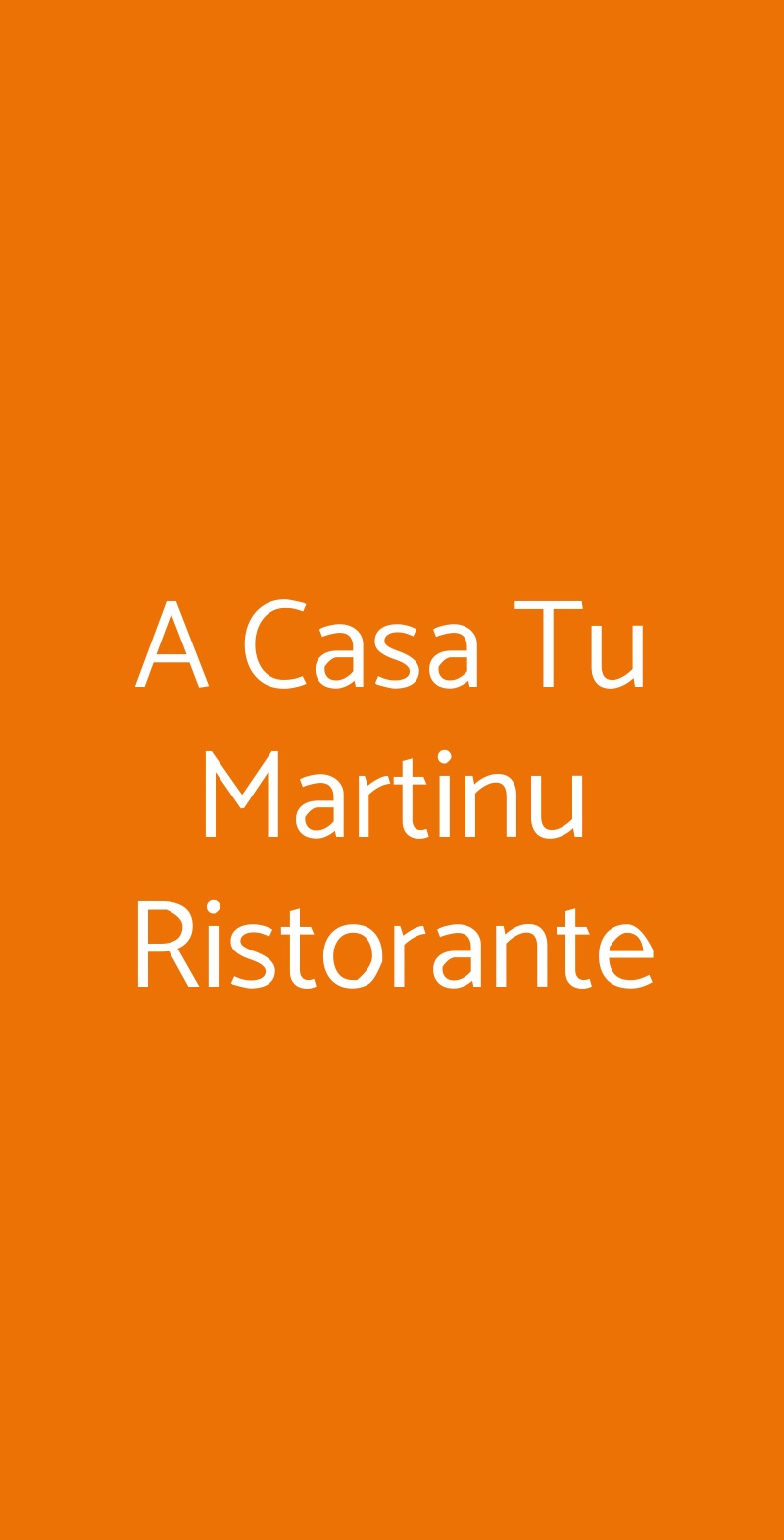 A Casa Tu Martinu Ristorante Taviano menù 1 pagina