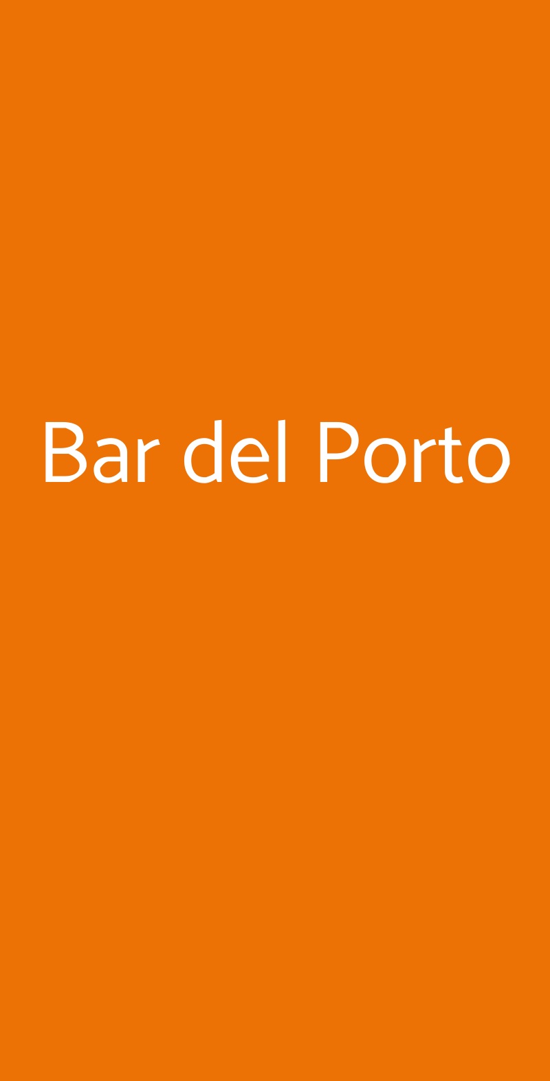 Bar del Porto Otranto menù 1 pagina