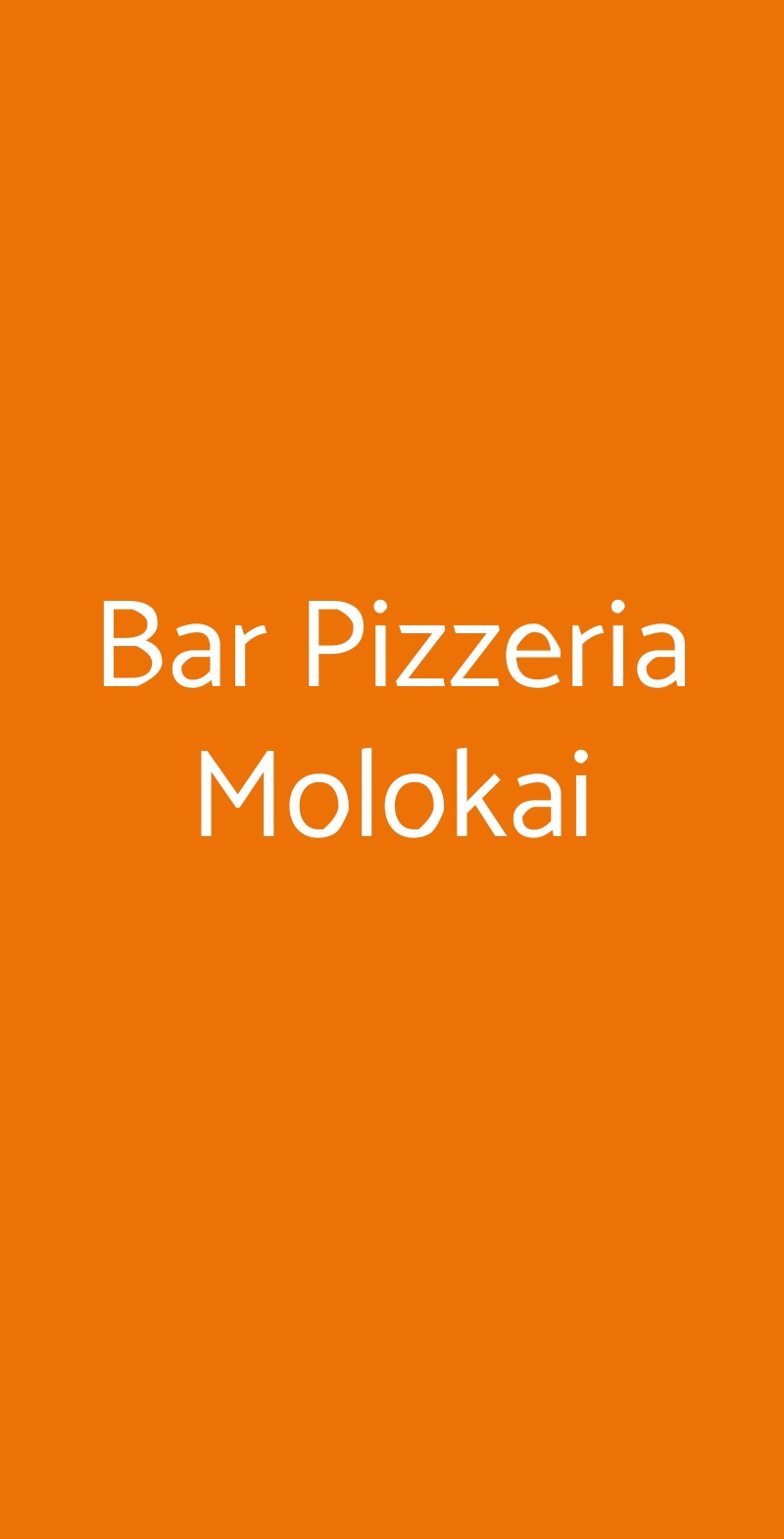 Bar Pizzeria Molokai Lecce menù 1 pagina