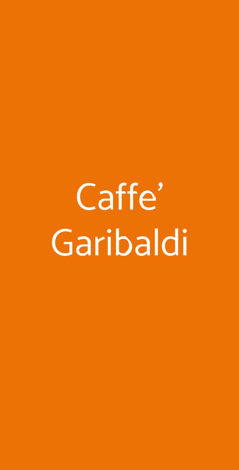 Caffe' Garibaldi Parma menù 1 pagina