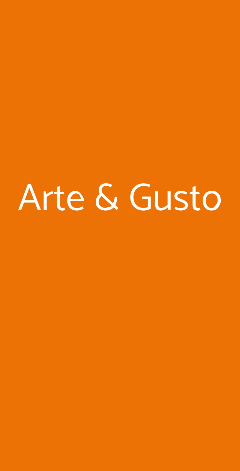 Arte & Gusto Parma menù 1 pagina