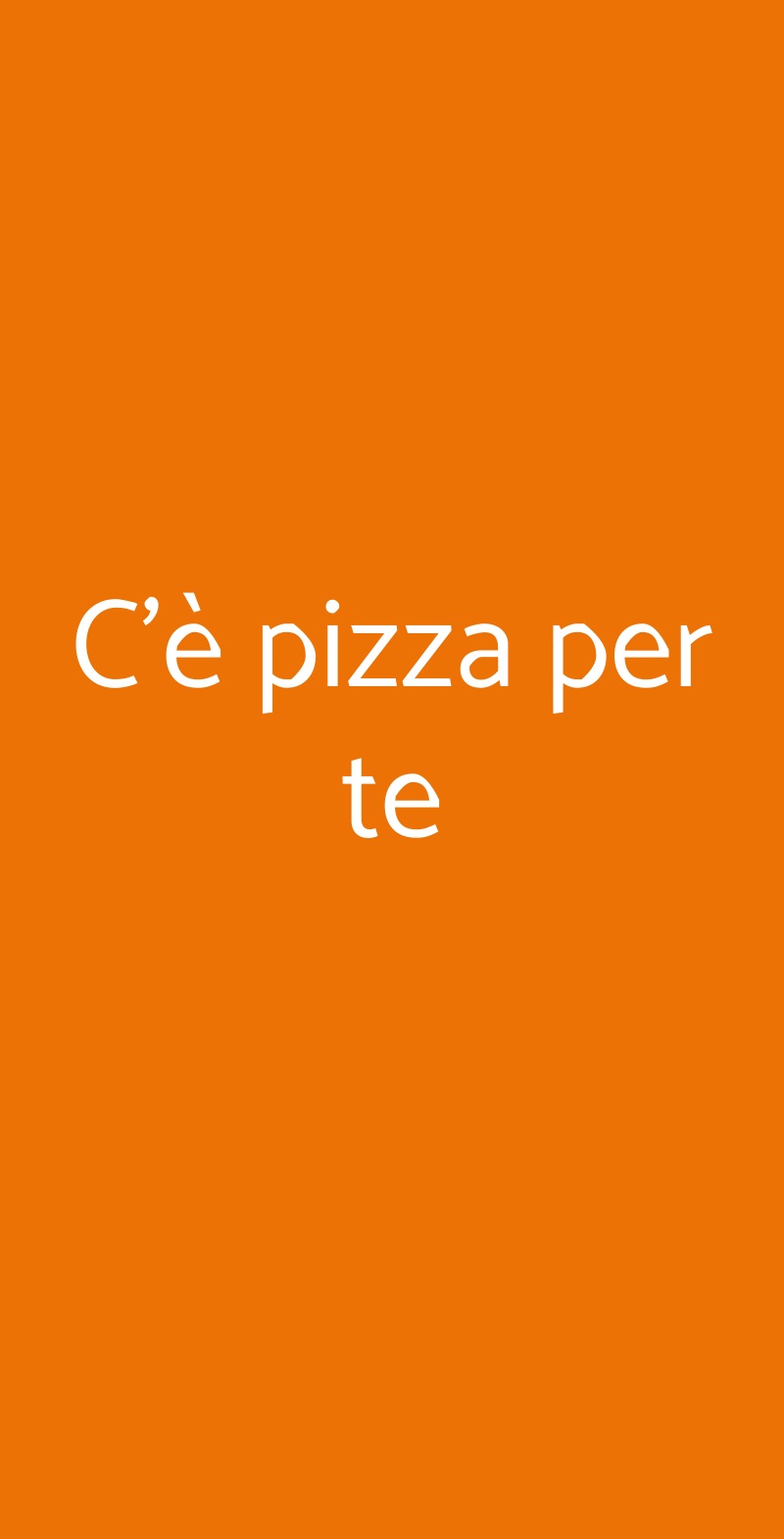 C'è pizza per te Nardo menù 1 pagina