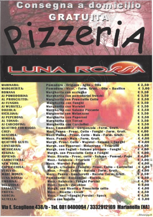 LUNA ROSSA, Via Scaglione, 438/B Napoli menù 1 pagina