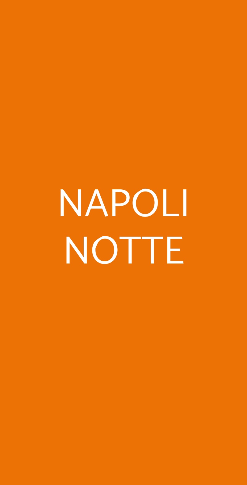NAPOLI NOTTE Napoli menù 1 pagina