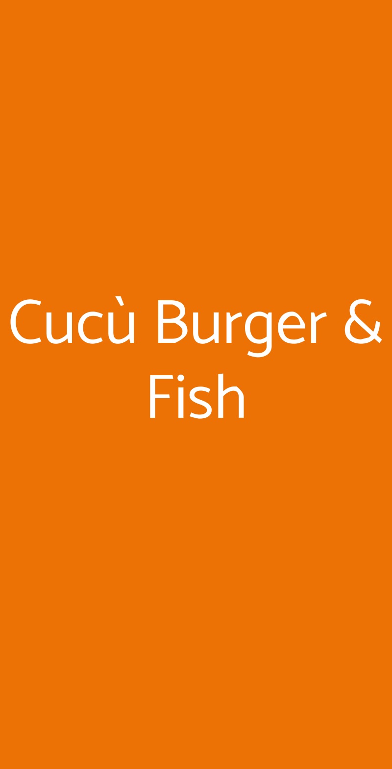 Cucù Burger & Fish Aversa menù 1 pagina