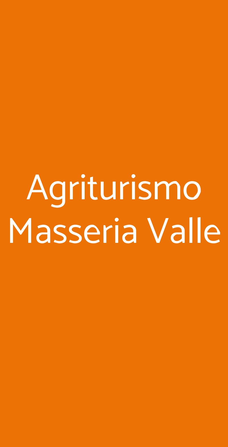 Agriturismo Masseria Valle Teano menù 1 pagina