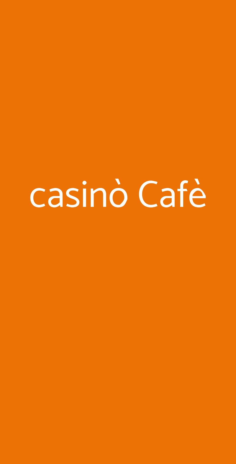 casinò Cafè Battipaglia menù 1 pagina