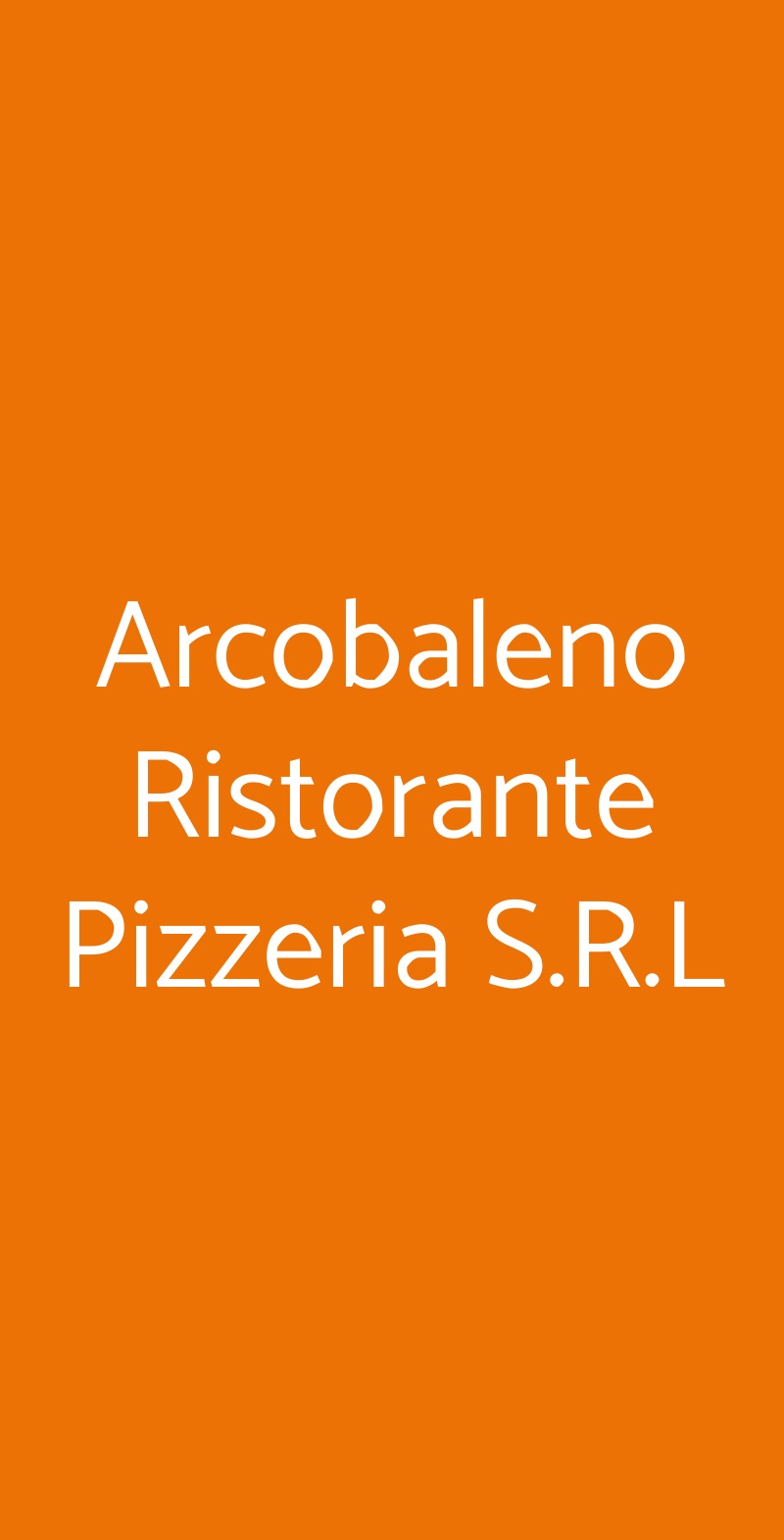 Arcobaleno Ristorante Pizzeria S.R.L Viareggio menù 1 pagina