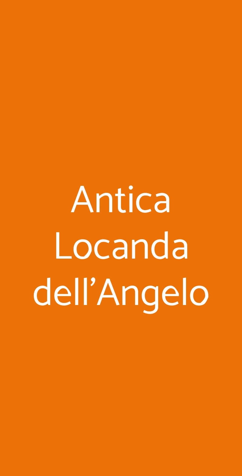 Antica Locanda dell'Angelo Lucca menù 1 pagina