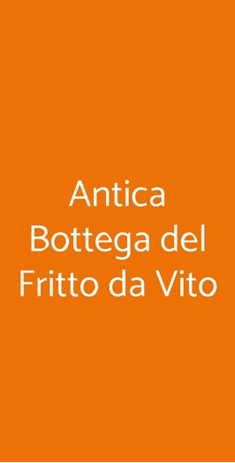 Antica Bottega Del Fritto Da Vito, Lucca
