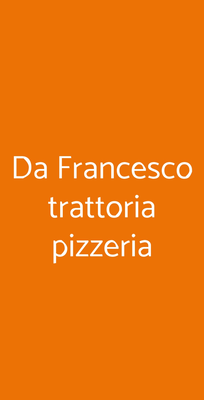 Da Francesco trattoria pizzeria Lucca menù 1 pagina