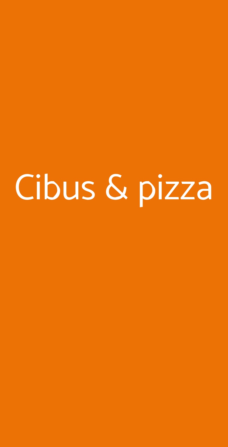 Cibus & pizza Lucca menù 1 pagina