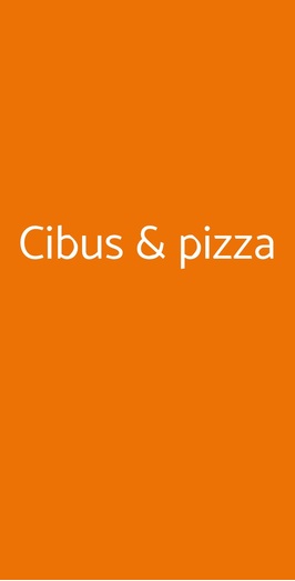 Cibus & Pizza, Lucca