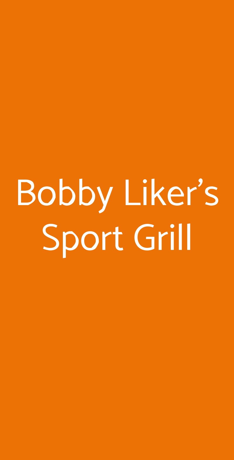 Bobby Liker's Sport Grill Forte Dei Marmi menù 1 pagina