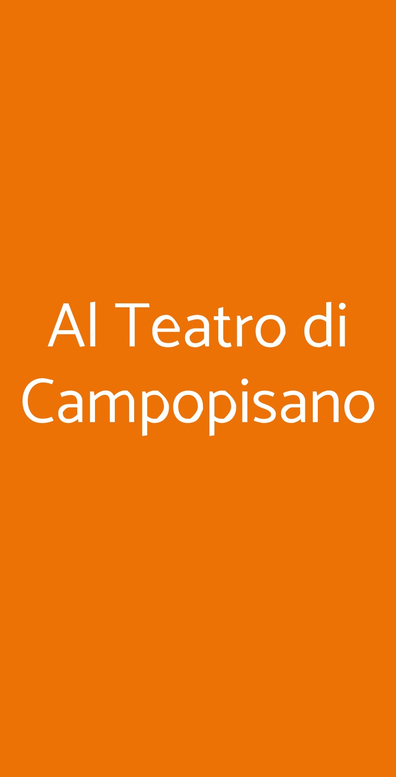 Al Teatro di Campopisano Genova menù 1 pagina