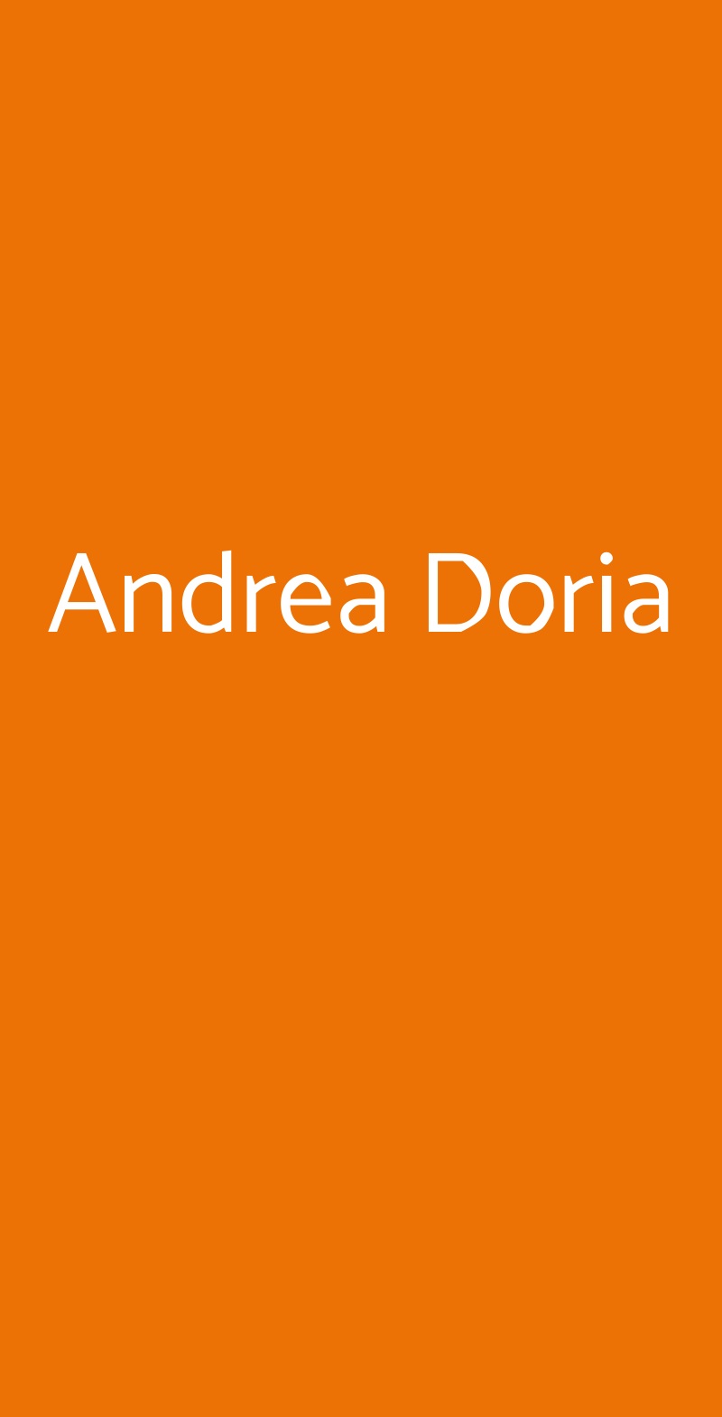 Andrea Doria Genova menù 1 pagina