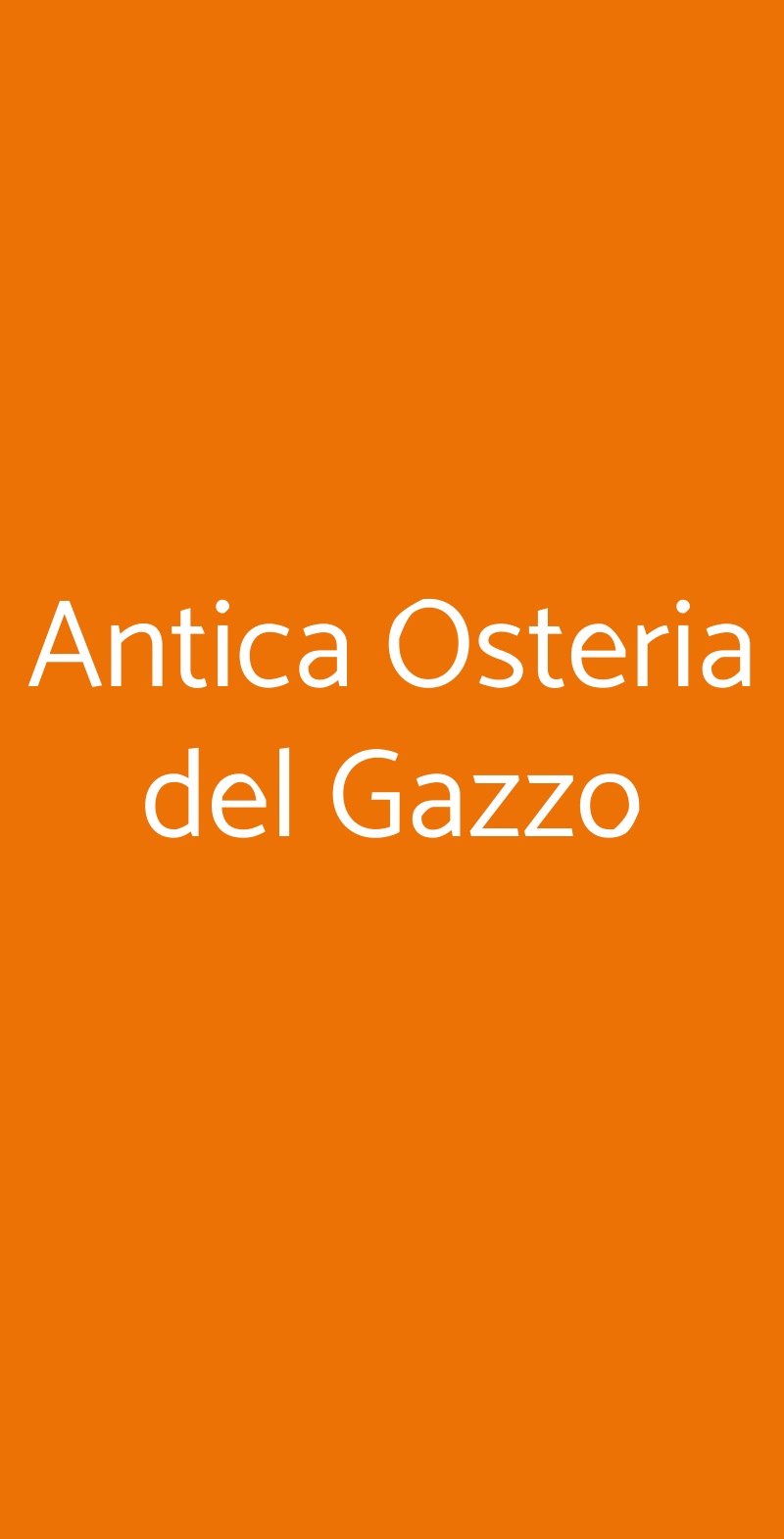 Antica Osteria del Gazzo Genova menù 1 pagina