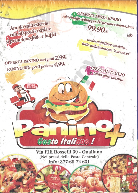 PANINO PIU' Napoli menù 1 pagina