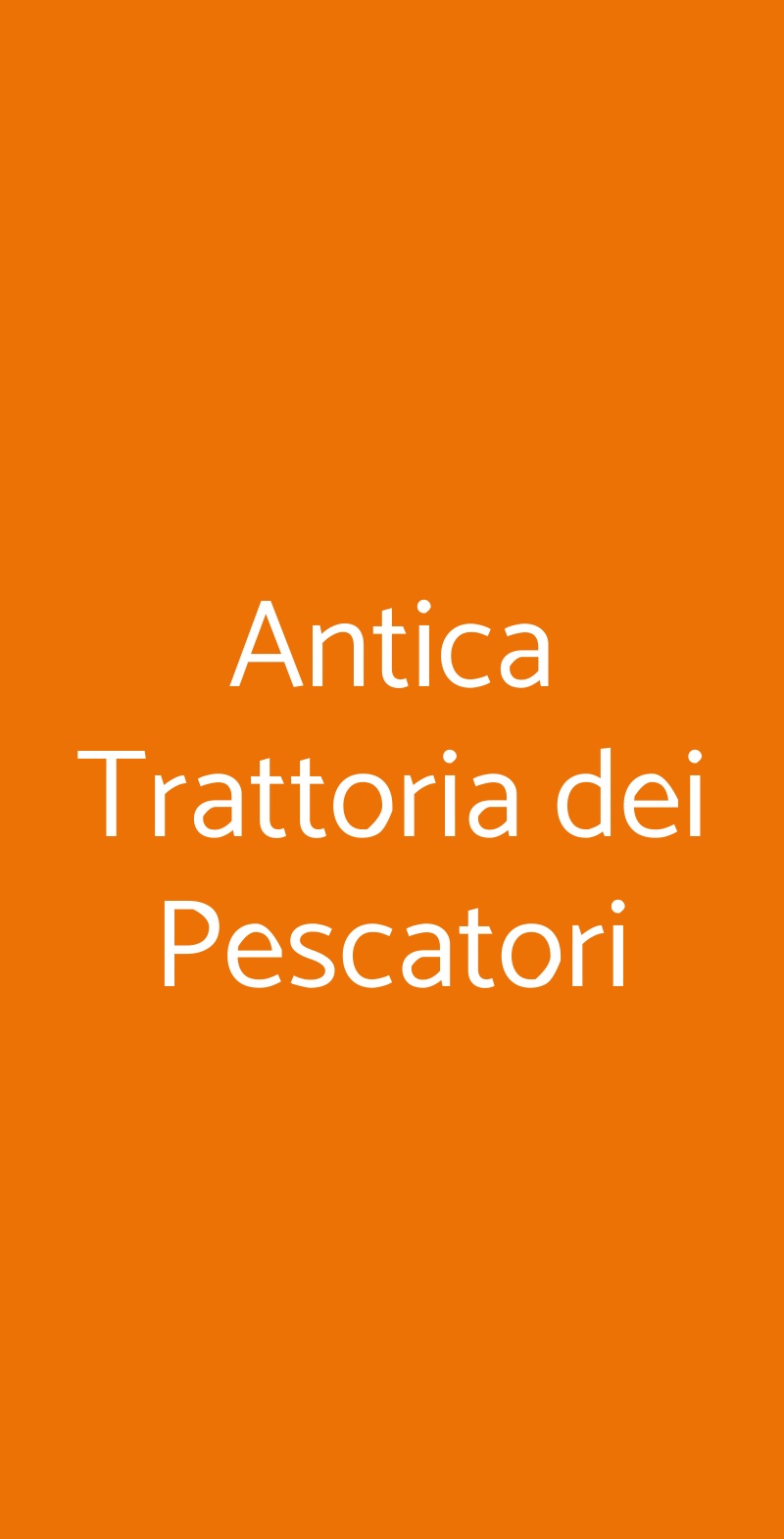 Antica Trattoria dei Pescatori Genova menù 1 pagina