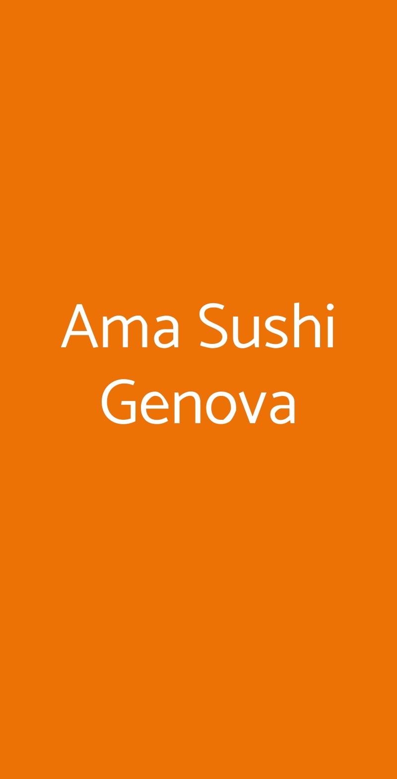 Ama Sushi Genova Genova menù 1 pagina