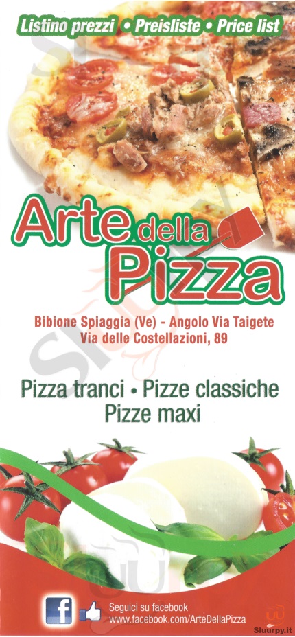 ARTE DELLA PIZZA San Michele al Tagliamento menù 1 pagina