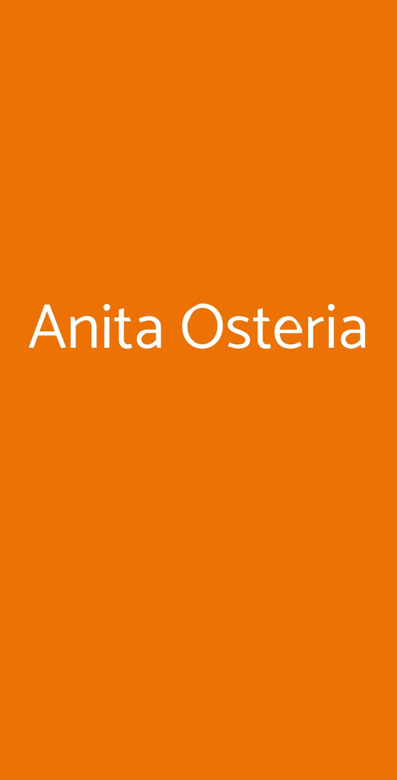 Anita Osteria Pisa menù 1 pagina