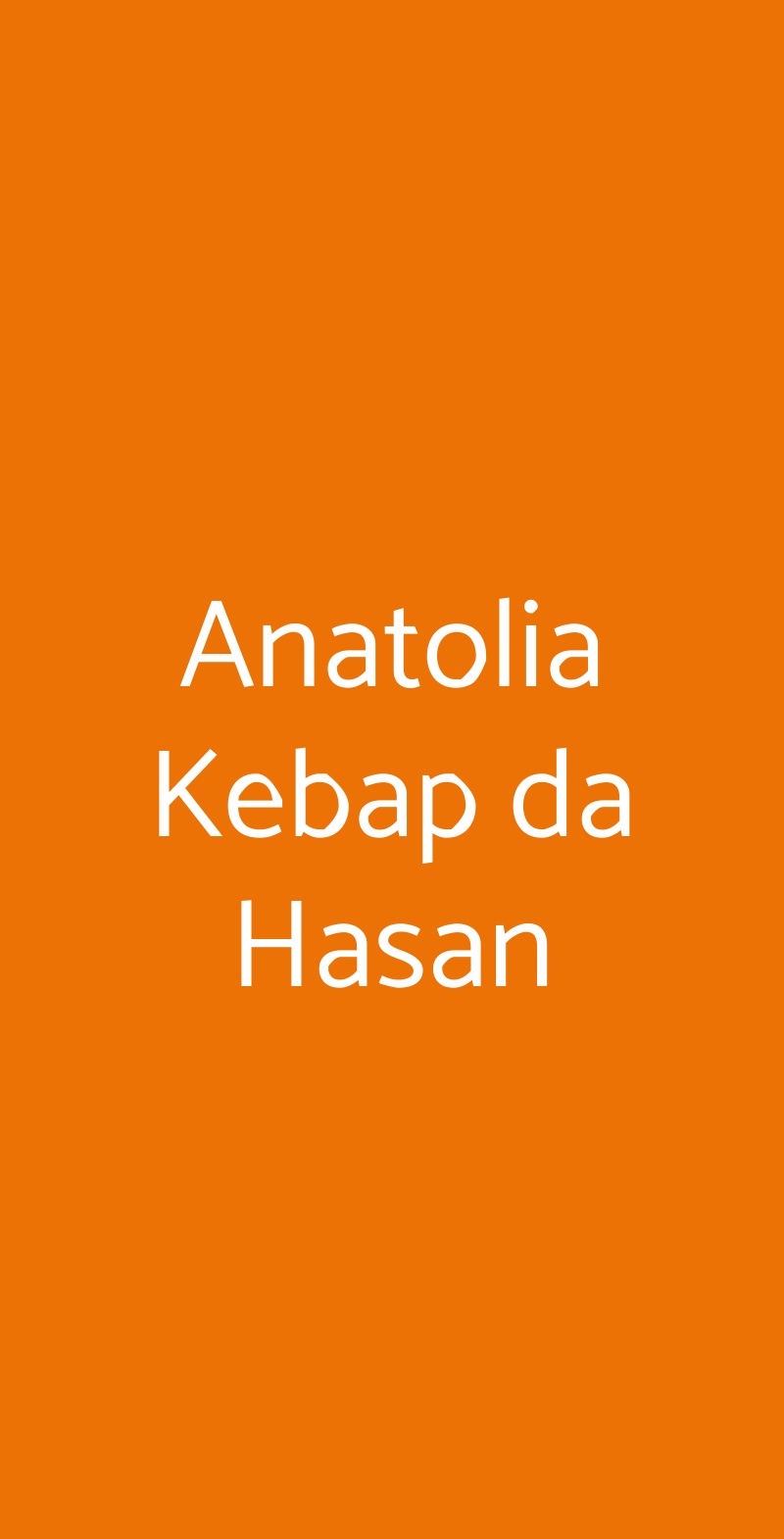 Anatolia Kebap da Hasan Pisa menù 1 pagina