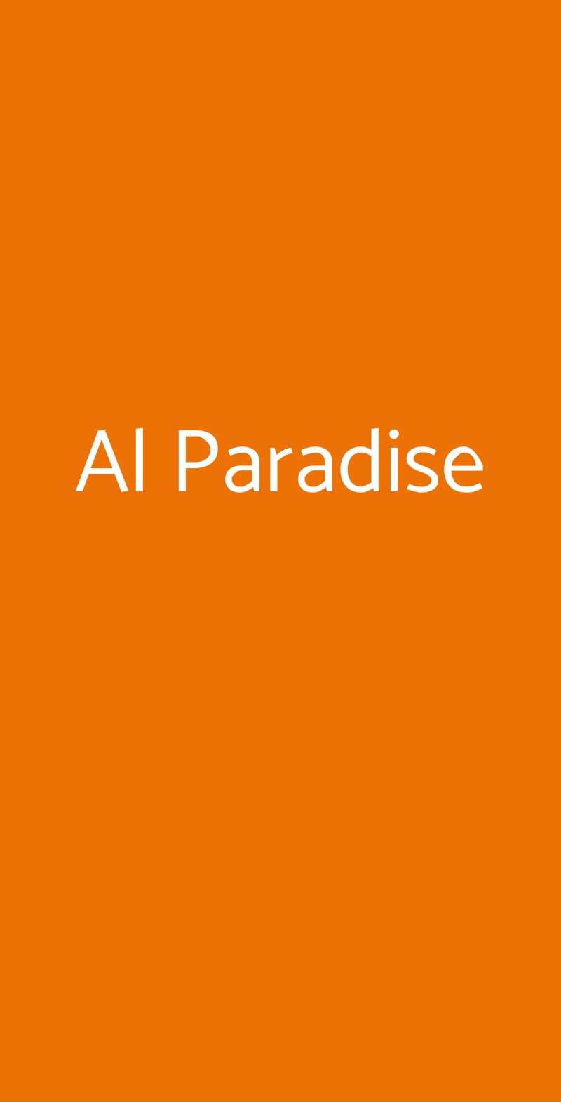 Al Paradise Bari menù 1 pagina