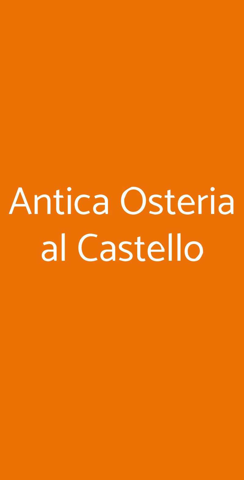 Antica Osteria al Castello Casciana Terme Lari menù 1 pagina