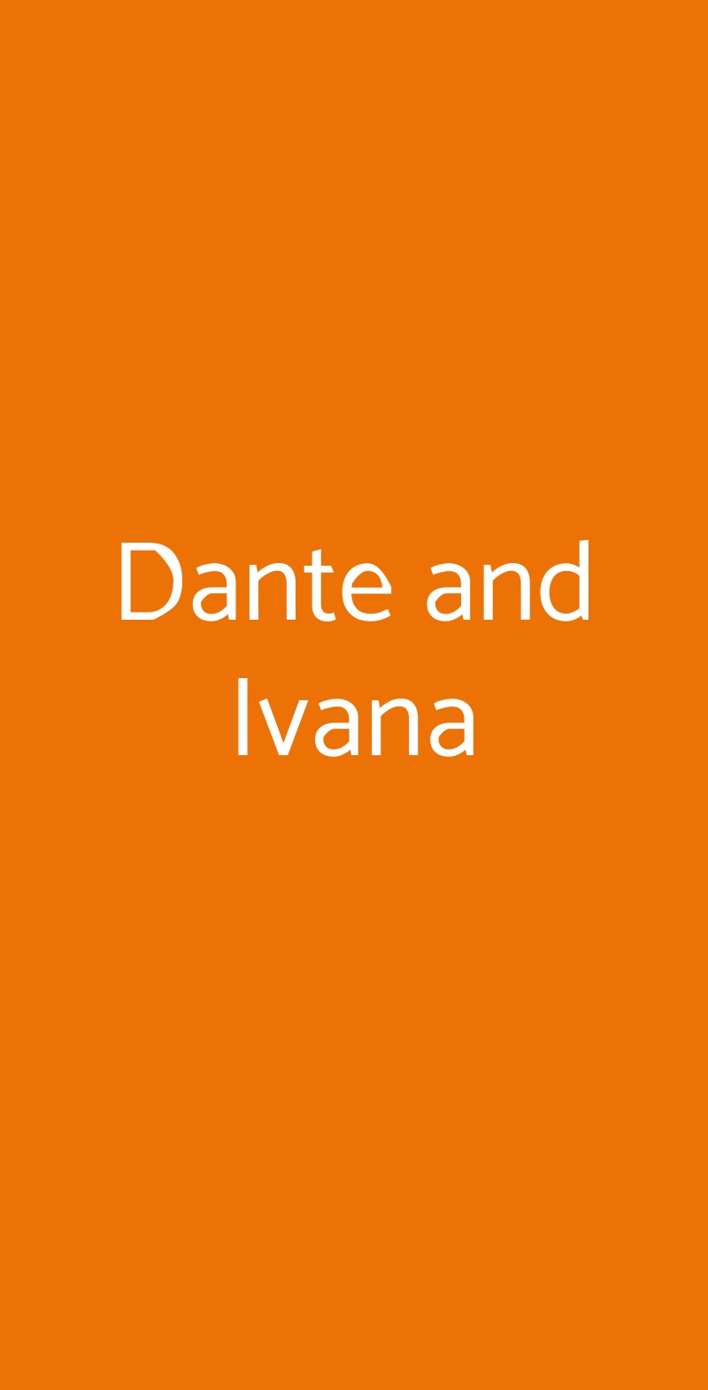Dante and Ivana Pisa menù 1 pagina