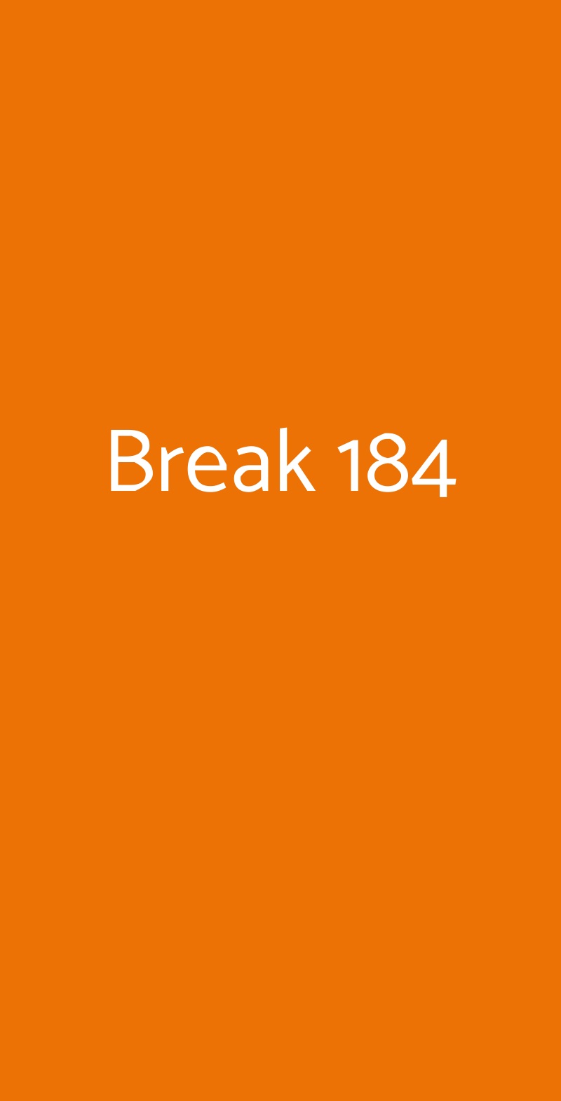 Break 184 Bari menù 1 pagina