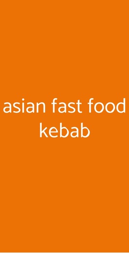 Asian Fast Food Kebab, Pisa