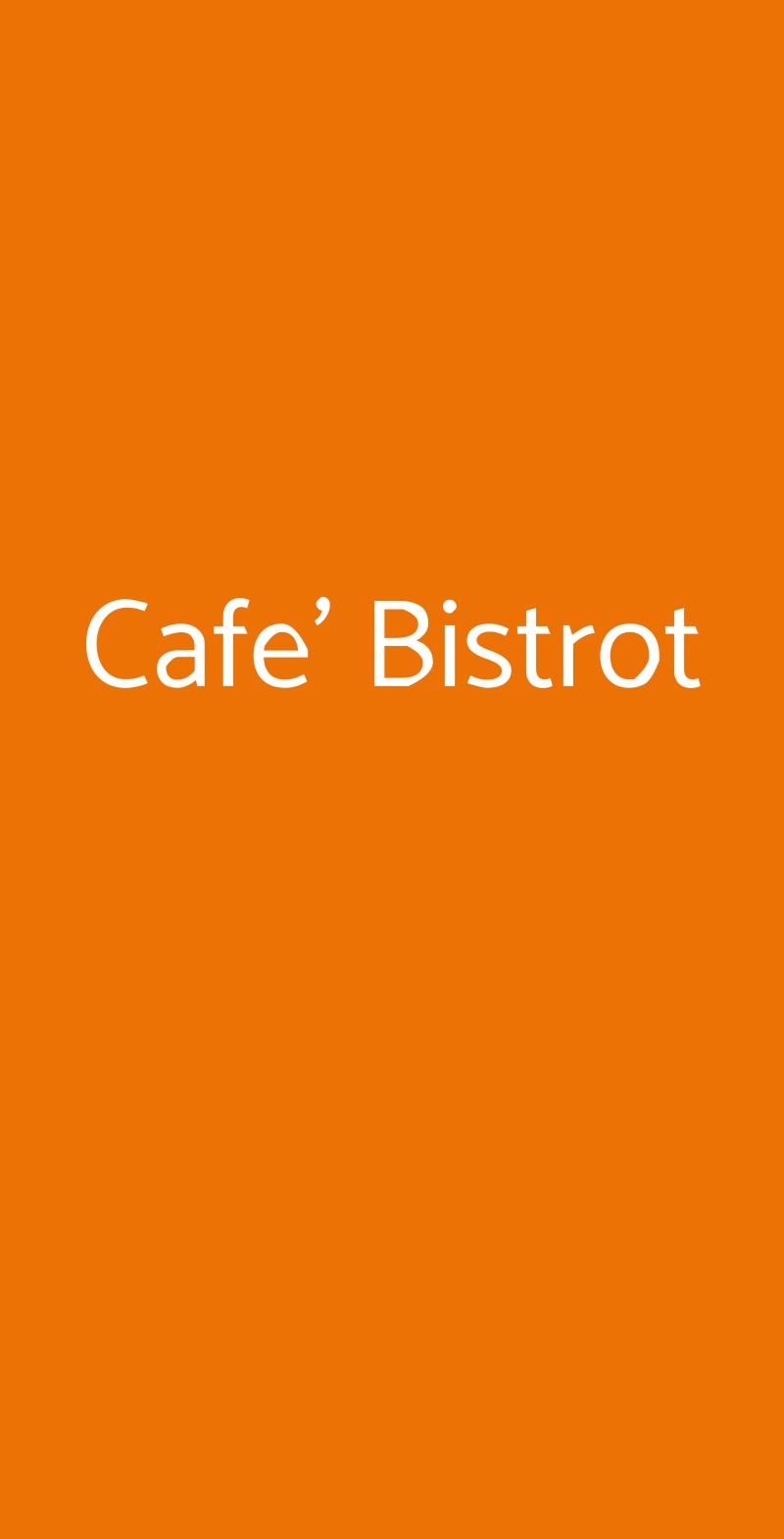 Cafe' Bistrot Busto Arsizio menù 1 pagina