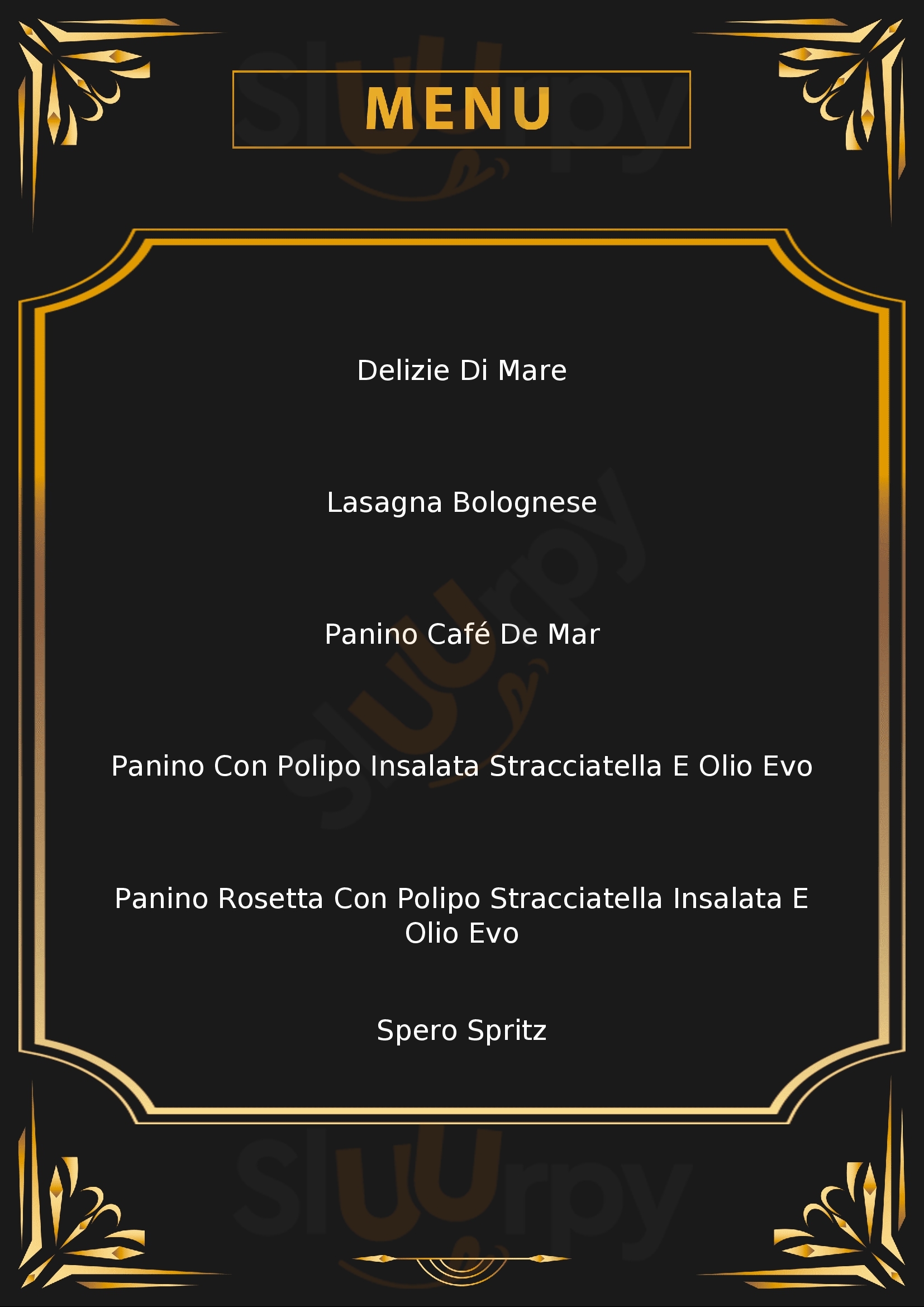 Cafe Del Mare Polignano a Mare menù 1 pagina