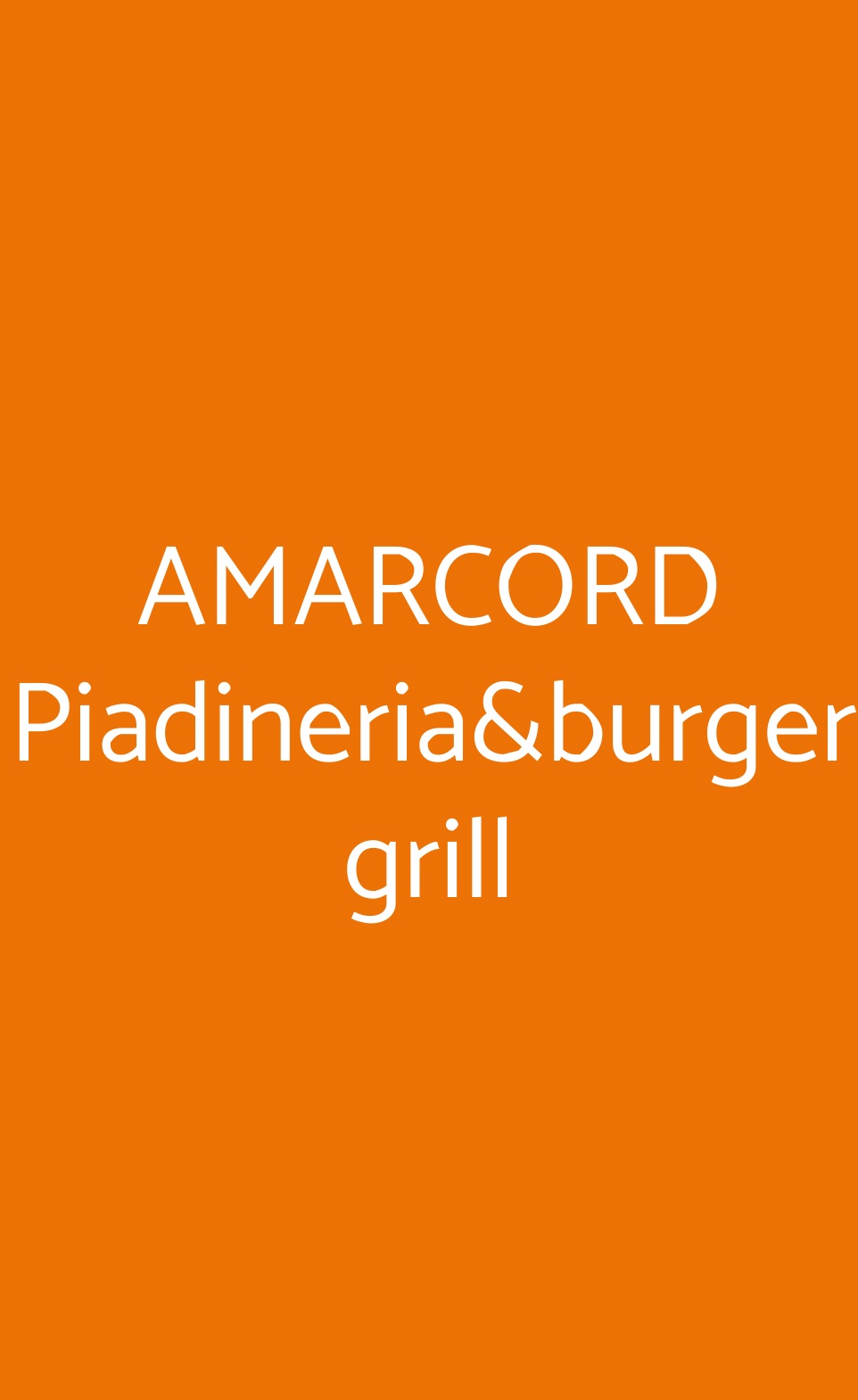 AMARCORD Piadineria&burger grill Busto Arsizio menù 1 pagina