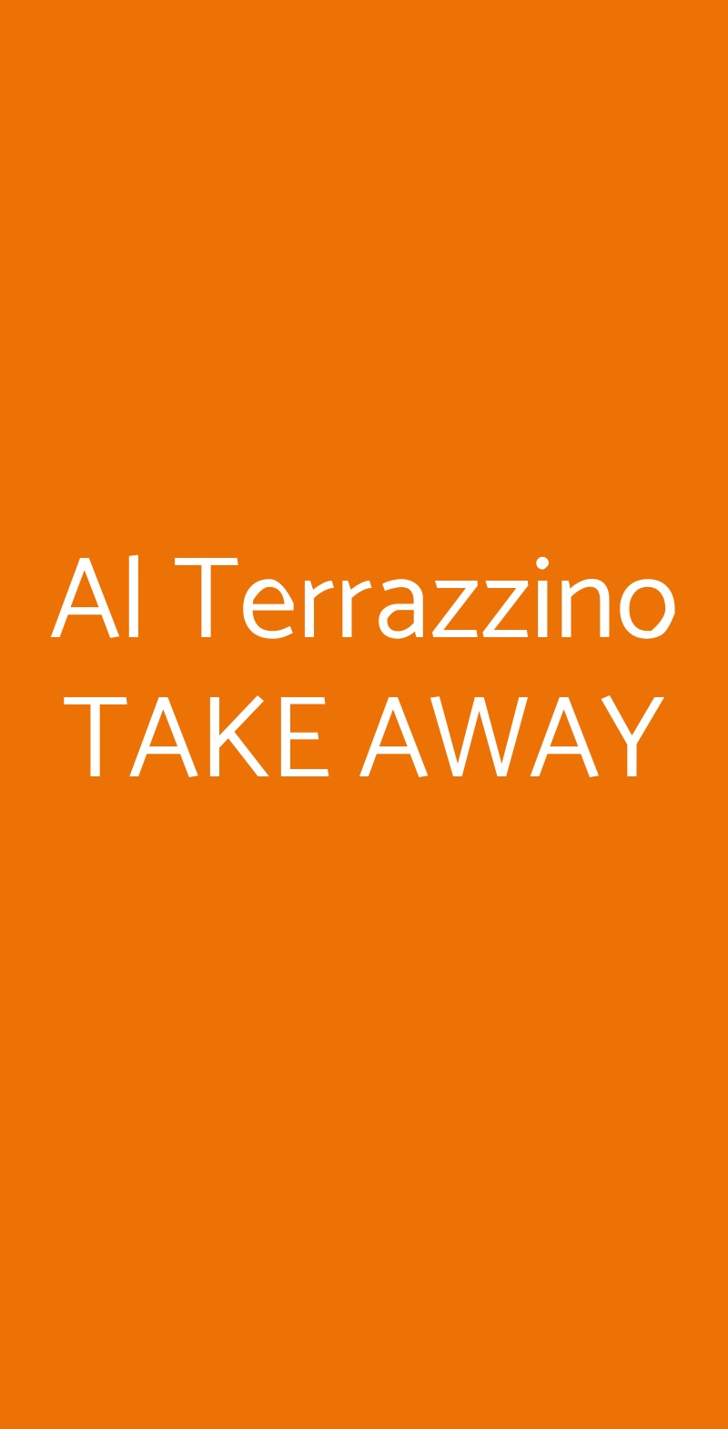 Al Terrazzino TAKE AWAY Giovinazzo menù 1 pagina