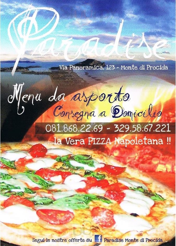 Ristorante Pizzeria Paradise Monte di Procida menù 1 pagina