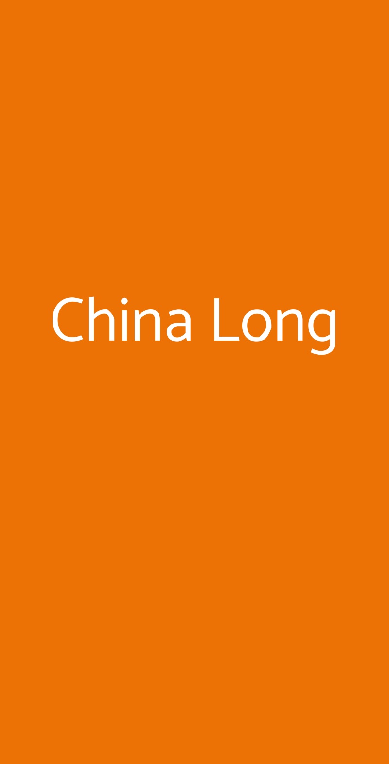 China Long Gallarate menù 1 pagina