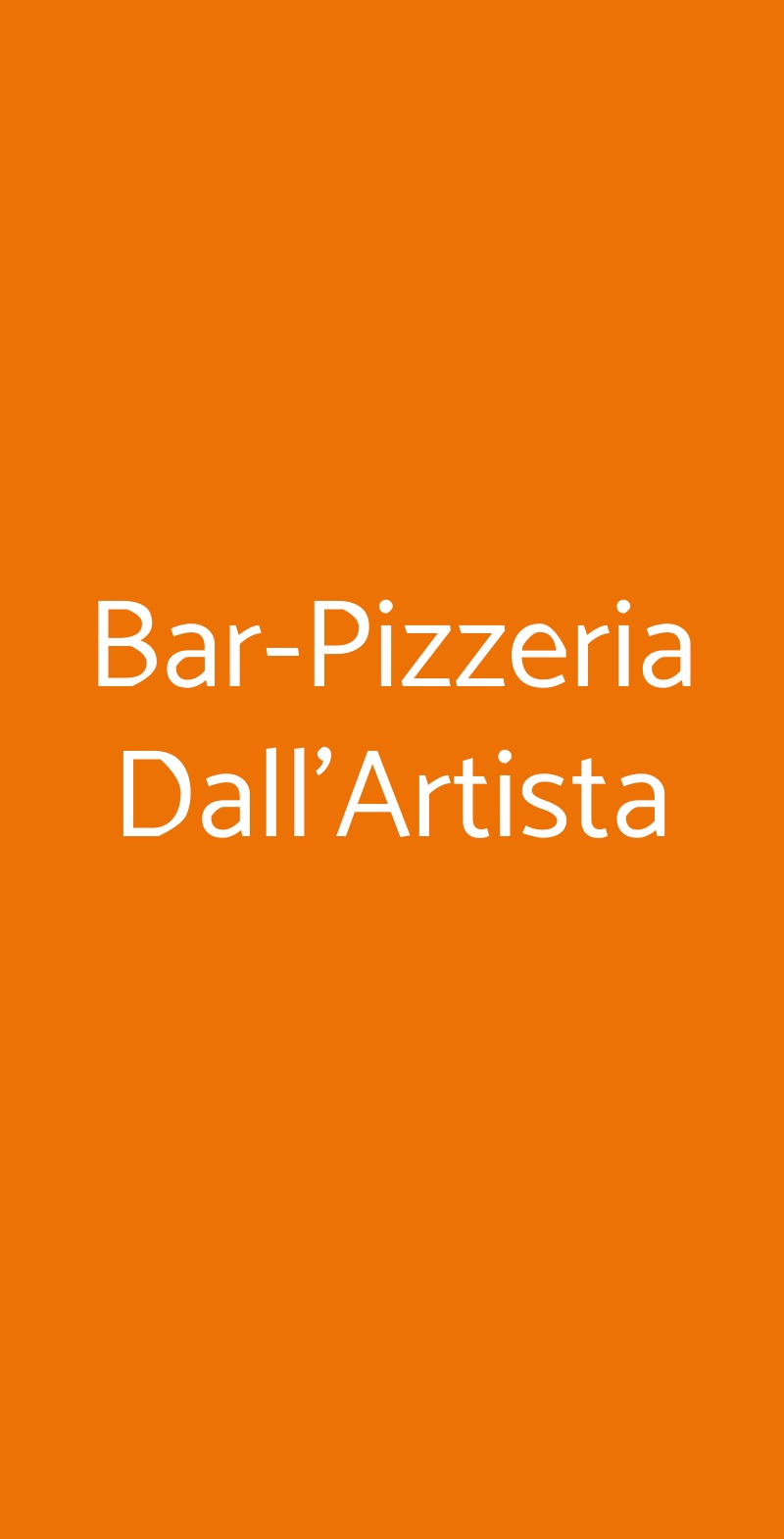 Bar-Pizzeria Dall'Artista Jerago con Orago menù 1 pagina