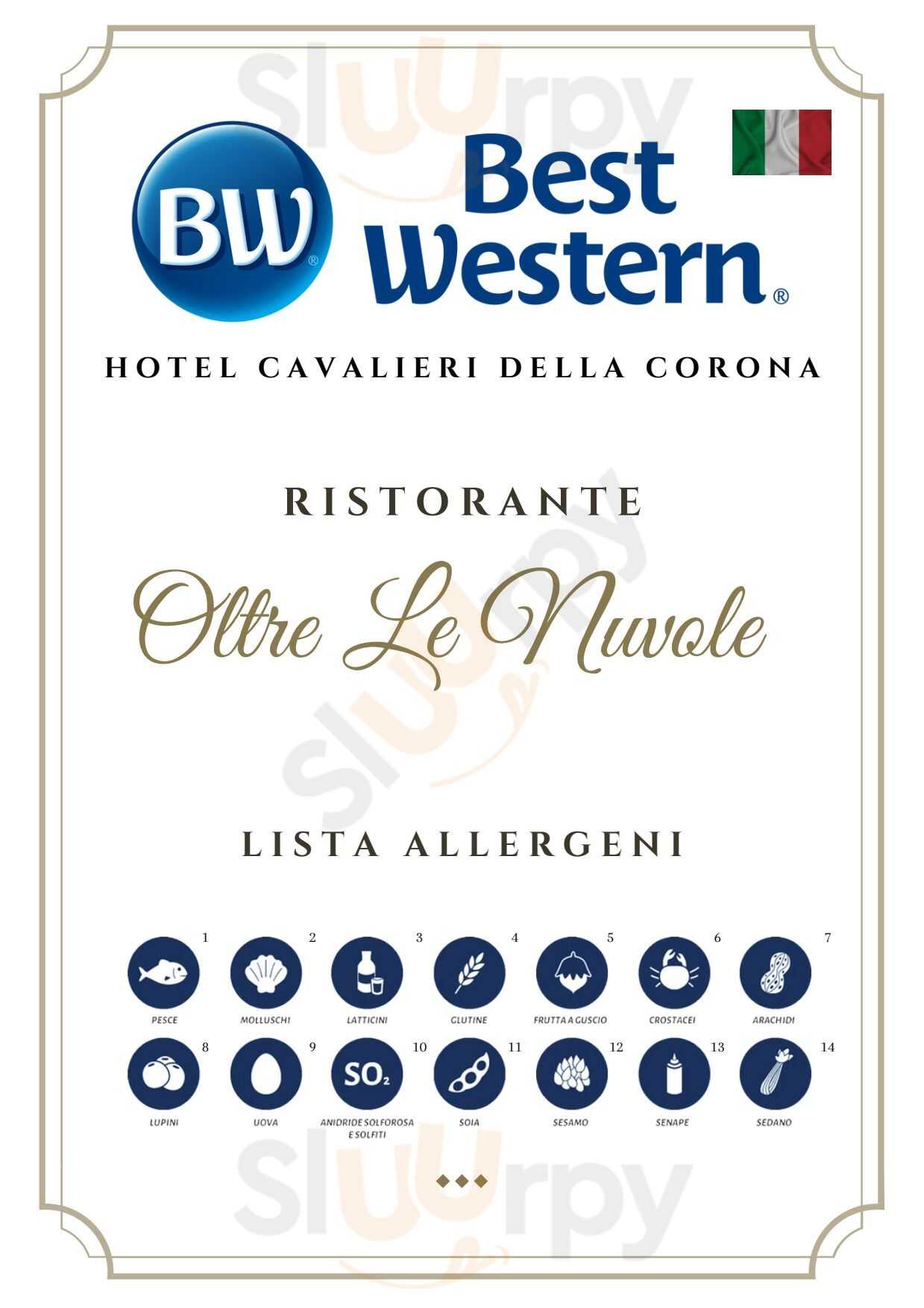 BEST WESTERN Hotel Restaurant Cardano al Campo menù 1 pagina