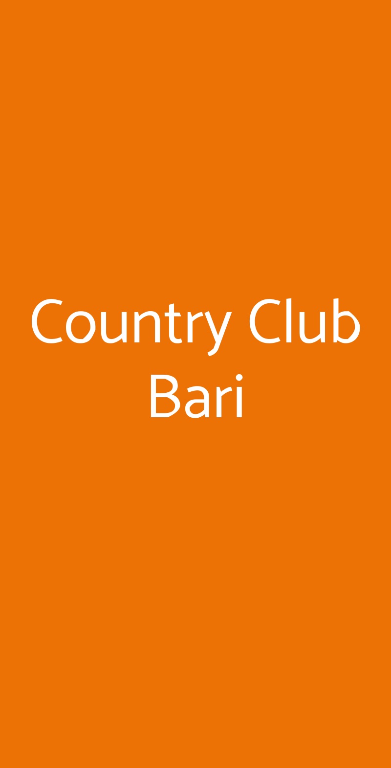 Country Club Bari Bari menù 1 pagina
