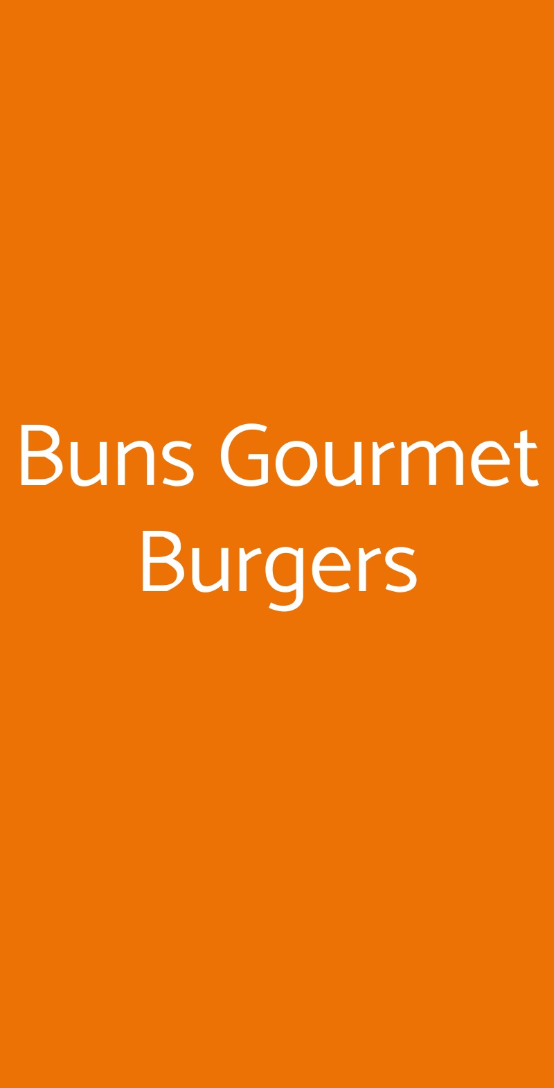 Buns Gourmet Burgers Verona menù 1 pagina