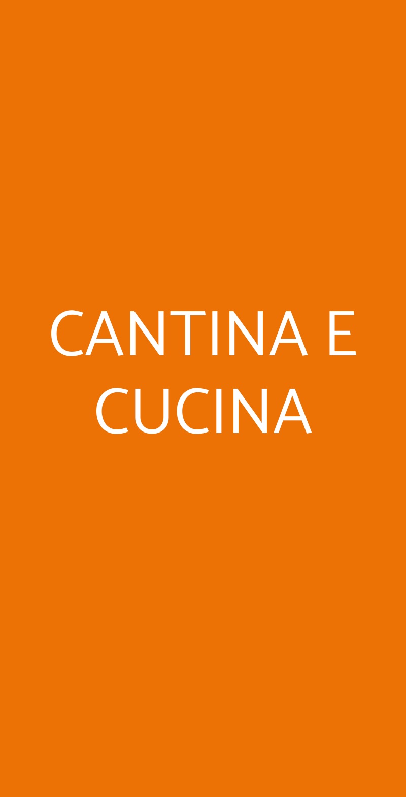 CANTINA E CUCINA Roma menù 1 pagina