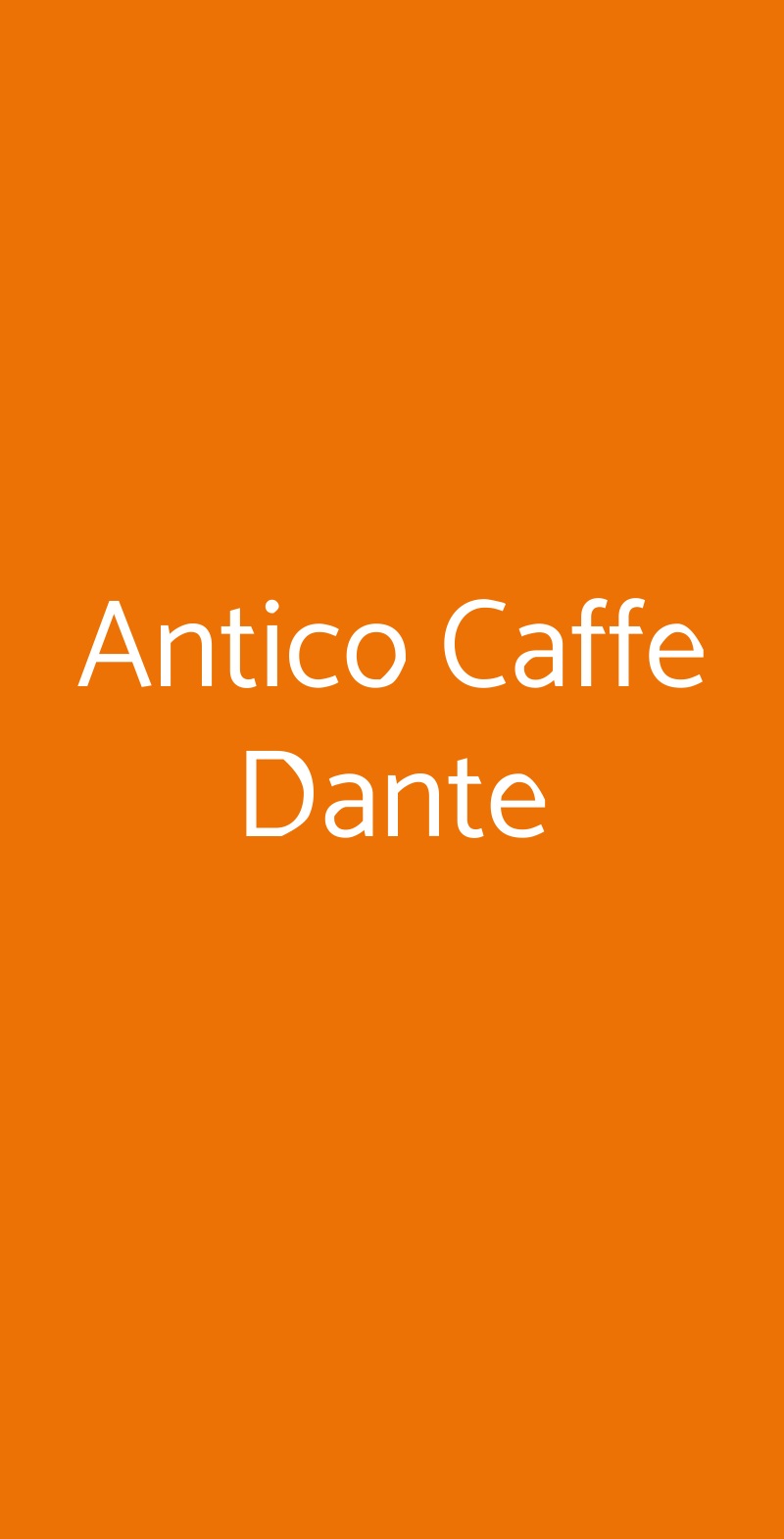 Antico Caffe Dante Verona menù 1 pagina