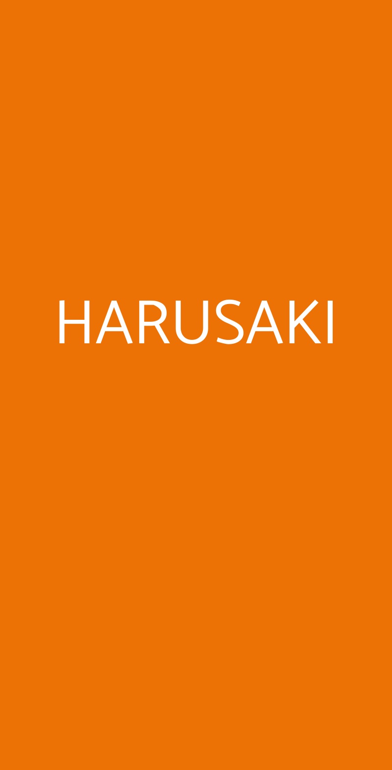 Ristorante giapponese Harusaki Roma menù 1 pagina