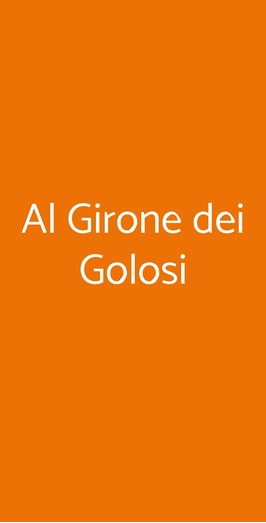 Al Girone Dei Golosi, Cosenza