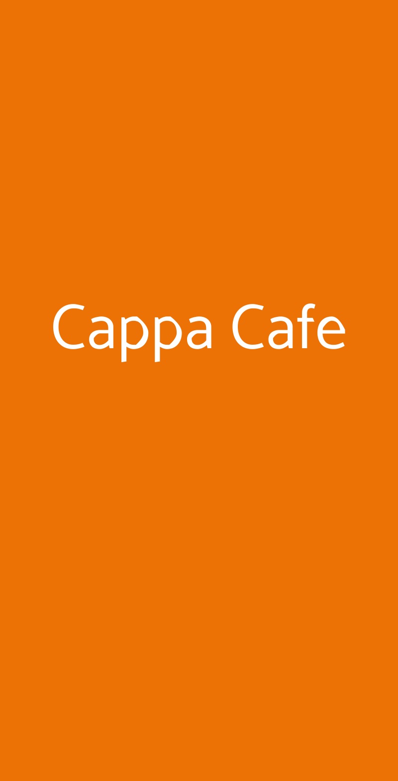 Cappa Cafe Verona menù 1 pagina